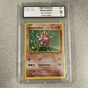 2016 Pokémon Hitmonchan Card Grade 9